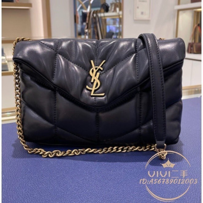 精品二手 YSL 聖羅蘭loulou puffer 6203331 5774761小羊皮枕頭包肩背包鏈條包 手提包