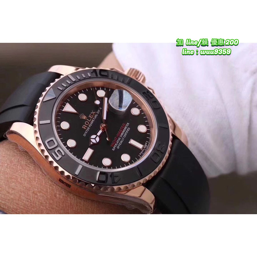 勞力士 Rolex 遊艇名仕 116655 玫瑰金殼黑面 男士經典商務腕錶 勞力士男錶 高檔腕錶