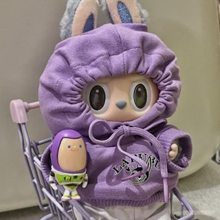 🌸Jennie鋪子🌸搪膠labubu泡泡娃娃17釐米心動掛件衣服拉佈公仔盲盒瑪特