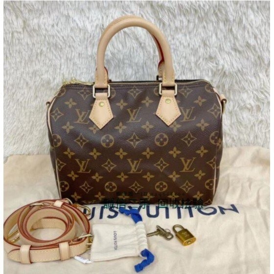 二手 LOUIS VUITTON 路易威登 LV SPEEDY 25 M41113 N41368 枕頭包 肩背包 斜