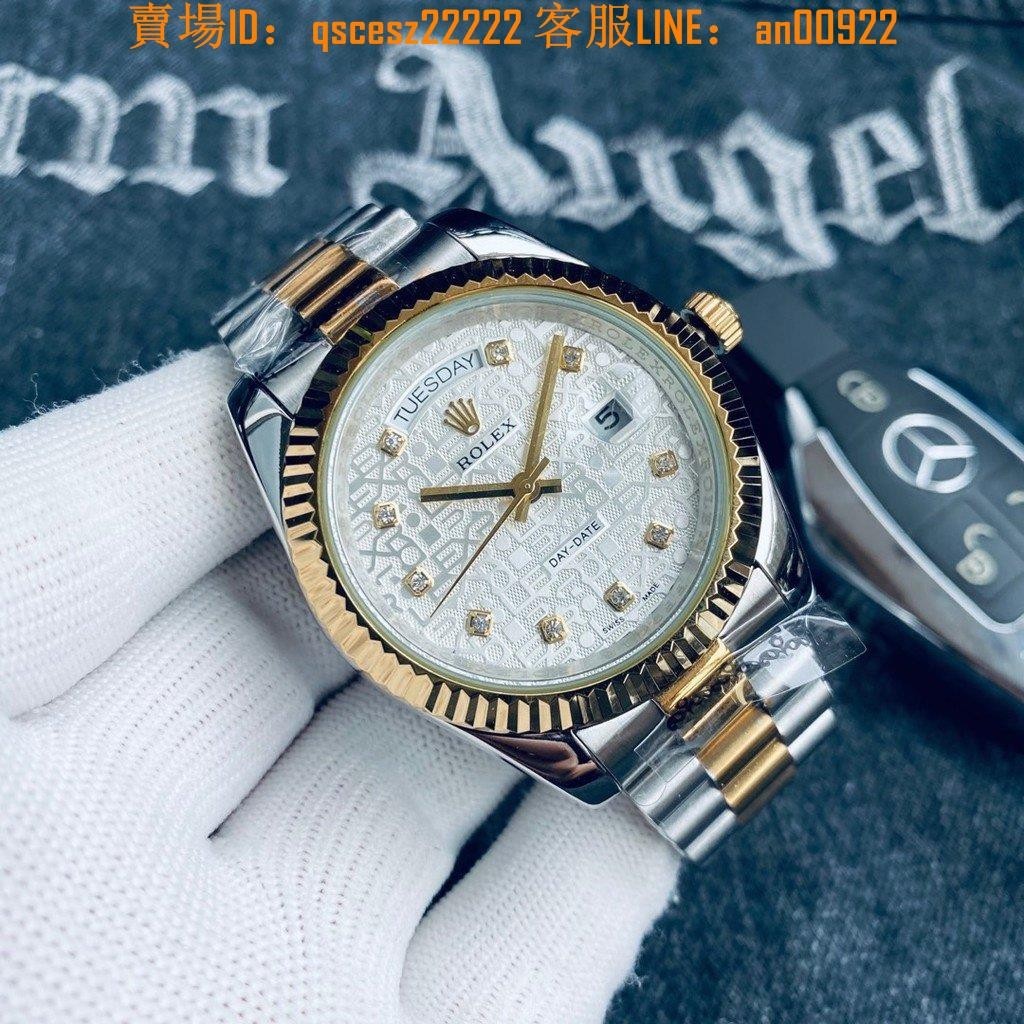 勞力士Rolex手錶日誌耗式雙曆41mm系列男士時尚商務腕錶全自動機械機芯機械錶雙歷顯示勞力士精鋼男錶