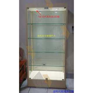 可量身訂製.強化門片+高亮度3尺五層LED展示櫃.金時代玻璃櫃.模型櫃.公仔櫃.手機櫃飾品車臺