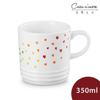 Le Creuset 英式馬克杯 350ml 繽紛愛心白 水杯 茶杯 [美學生活]
