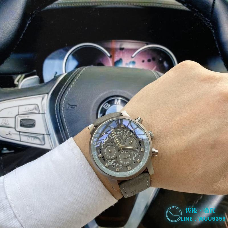 萬寶龍 時光行者系列手錶時尚潮流六針跑秒計石英機芯男表1151 直徑42厚11mm