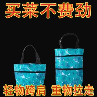 臺灣熱賣【臺灣優選】買菜小拉車便攜折疊拖輪購物袋手拉包帶輪子可折疊式購物車小拉車