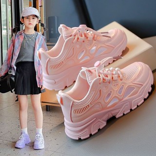 💕洋洋鞋店💕兒童運動鞋 女童小白鞋 跑步鞋 女童鞋子透氣網鞋夏季新款兒童運動鞋老爹鞋鏤空單網男童小白鞋潮 兒童鞋子
