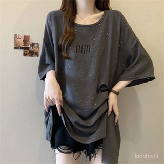 臺灣出貨M-4XL大尺碼女裝 oversize T恤女 短袖上衣 短袖T恤女 新中式國風盤扣T恤 寬鬆顯瘦 不規則上衣女