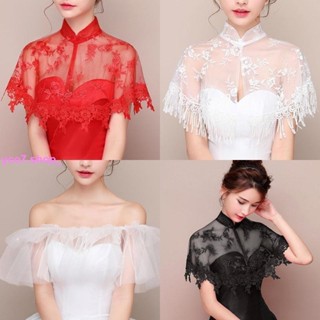 ML精品 新娘婚紗披肩 套頭蕾絲紅色黑伴娘禮服 一字領 大尺碼遮手臂肉