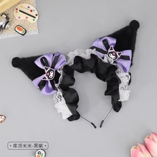 發箍 庫洛米發飾手作lolita女童kuromi耳朵發箍兒童洛麗塔蝴蝶結發夾子