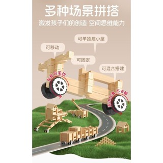 建築大師 魯班 榫卯積木 木頭 原木積木 組裝模型 2024 中國風榫卯積木益智玩具diy拚搭木質立體小房子生日禮物 J