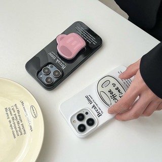 韓國新品 |韓國ins小眾黑英文咖啡杯支架iphone13蘋果14pro15手機殼1211 678iphone手機殼 1