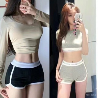 【限時特賣】短褲女 高腰短褲 顯瘦短褲 休閒居傢短褲 [原標撤櫃]jennie衕款女士熱褲運動瑜伽休閒純棉性感居傢真理褲
