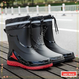 新品免運🌟 高檔男雨鞋，新款防雨防水鞋，中筒防滑雨靴工作膠鞋水鞋，男鞋fine