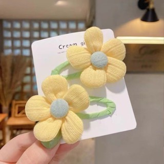🥇桃園出貨 現時特賣✨兒童可愛布藝花朵對夾髮飾女童女孩髮夾氣質寶寶頭飾髮卡