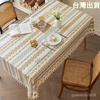 臺灣出貨 桌布 波西米亞風格桌布 防水防油桌布 桌墊 棉麻桌布 防水防油 防水防油棉麻 餐桌布 防水桌巾 餐墊 茶几布