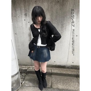 Codibook｜韓國 anyonemore 素色落肩短版拉鍊外套［預購］針織外套 女裝