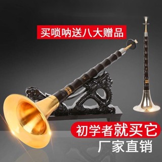 【公司貨】演奏烏木黑檀木嗩吶樂器全套初學者專業入門d調D調民族大小號喇叭【公司貨】