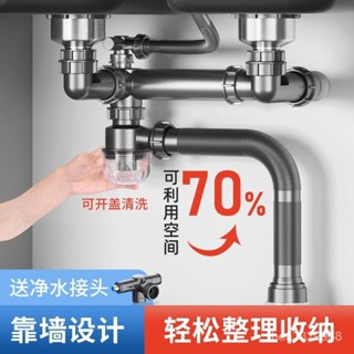 家韻廚房洗菜盆下水管配件水槽下水器套裝下水管道排水管洗碗槽池 Q0DR