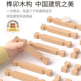原木建築 組裝 拚裝 原木無毛刺 安全積木 中式建築 小小建築師 魯班家 木製建築 木製積木 組裝模型 組裝 蓋房子 積