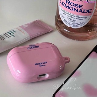 耳機殼 韓國ins少女粉檸檬水airpods1/2無線藍芽保護套airpods pro3硬殼