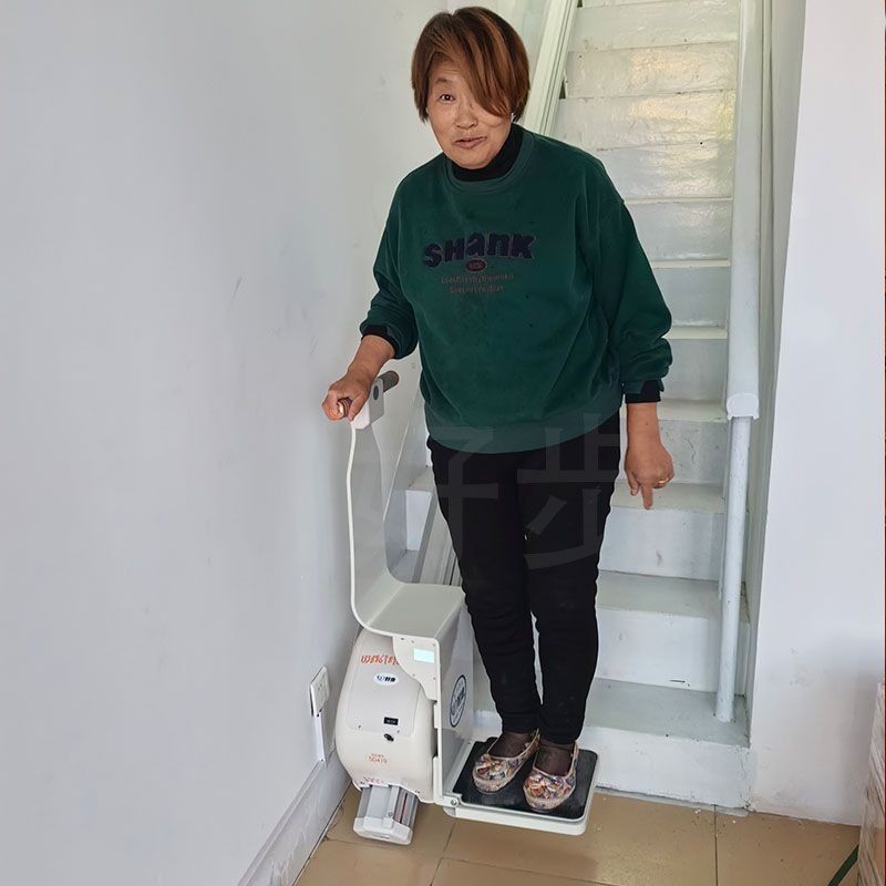 +樓道站立式樓道電梯別墅家用簡易室內二層老人爬樓升降機小型扶手-綜合店