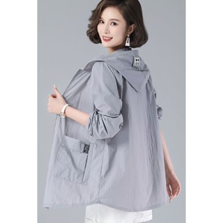 【Sweet Oversize】2024新款中長款防曬衣韓版寬鬆大碼外套女春夏薄款防紫外綫防曬服
