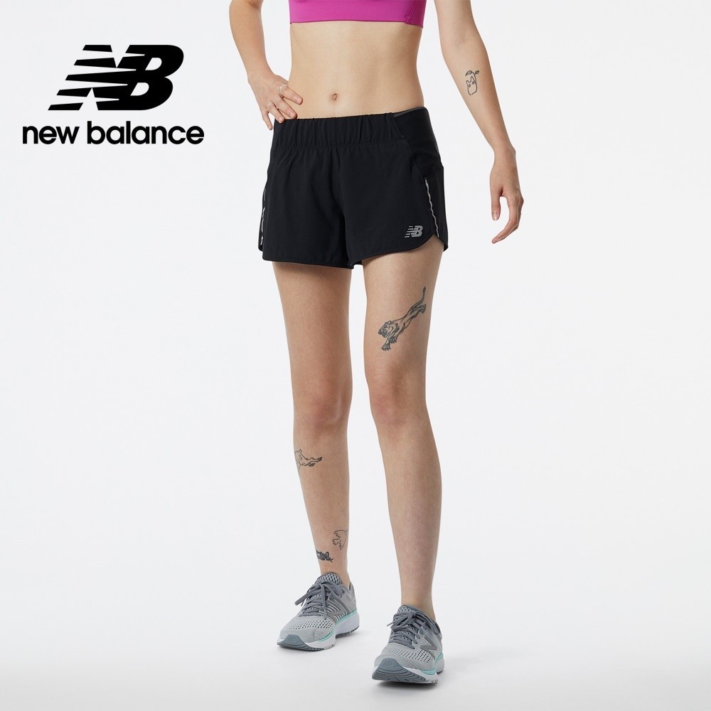 【New Balance】 NB 3吋運動短褲_女性_黑色_WS21267BK