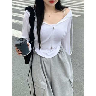Codibook｜韓國 Dayroze 亞麻連帽短版拉鍊夾克［預購］拉鍊外套 女裝