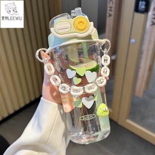🚛臺灣發出🚛簡約大容量tritan吸管水杯 兒童防摔吸管水杯 運動健身水壺 隨身果汁飲料杯 LEEWU1246