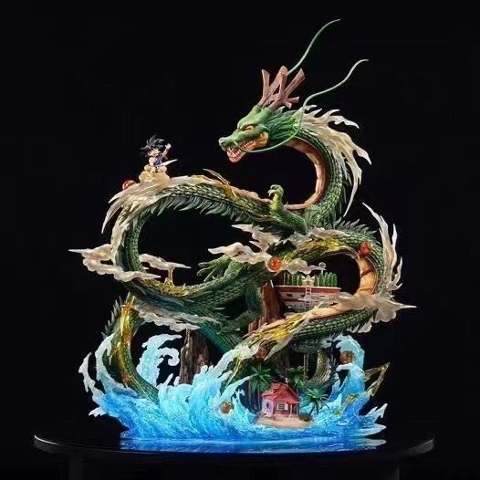 台灣出貨免運 七龍珠手辦海神龍手辦GK雕像海神龍與小悟空禮物景品模型 七龍珠gk 動漫周邊 動漫擺件 模型 雕像 神龍