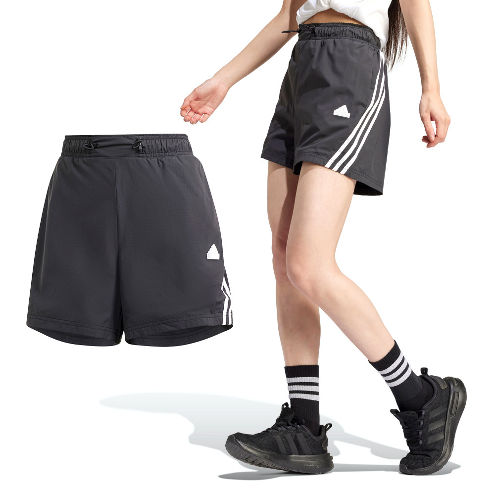 Adidas W FI 3S WVN 女款 黑色 防風 運動 無內襯 寬鬆 亞規 機能 愛迪達 短褲 IP1568