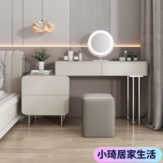 【熱銷】小型梳妝臺收納櫃一體臥室現代簡約化妝桌極簡伸縮輕奢ins風XQJX