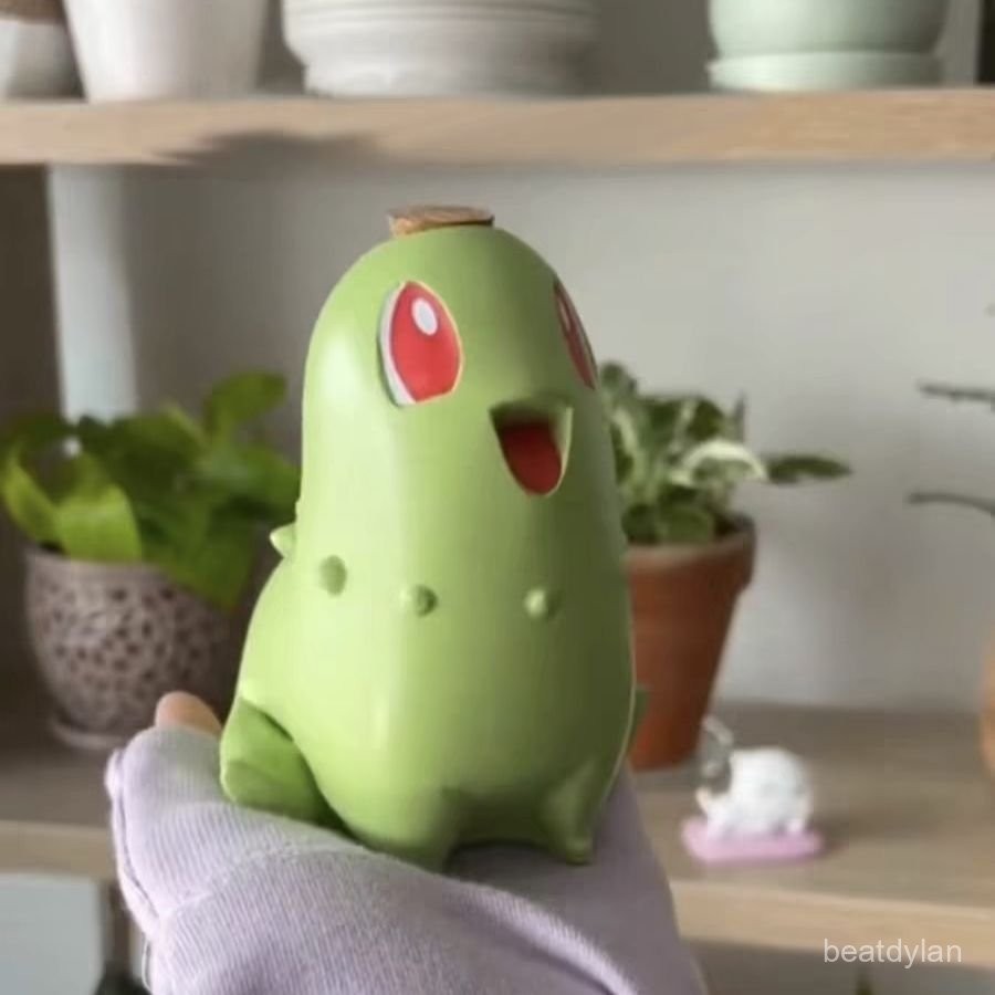 菊草葉 水耕盆栽 盆栽 水耕 花盆 神奇寶貝 菊草葉花盆寶可夢小怪獸創意花瓶神奇寶貝可愛卡通精靈桌麵花盆 PKTY