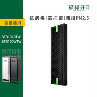 適用Braun百靈 SensorAir BFD104BTW BFD100WTW 活性碳空氣清淨機濾網 綠綠好日
