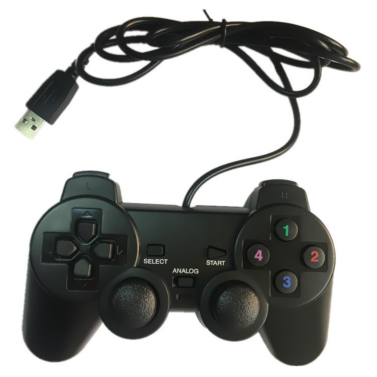 PC 電腦遊戲用 遊戲手把 USB 介面 單打單振動 PS2外型 隨插即用 支援Win11 10 大陸直購