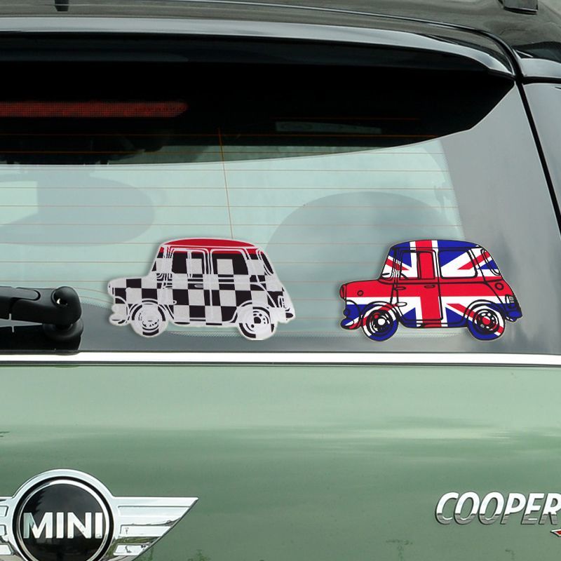 BMW 新款MINI老爺車貼紙個性米字旗風格反光cooper車身裝飾貼紙尾箱貼 #MINI#裝飾貼#車身拉花#車貼