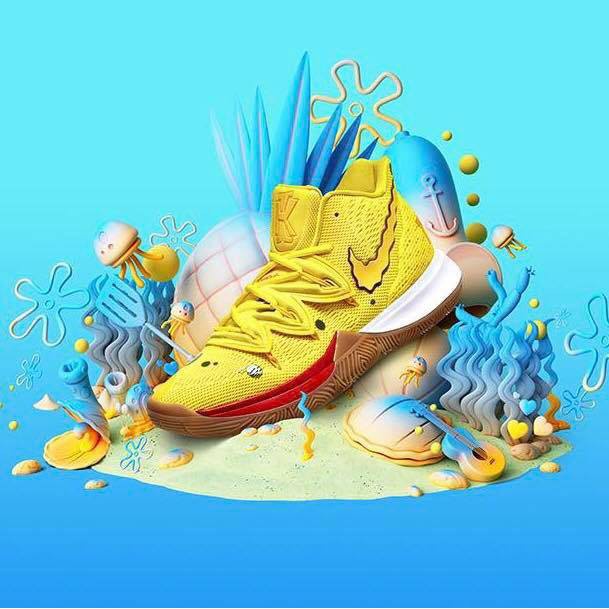 真貨 Nike KYRIE 5 SBSP EP SpongeBob CJ6950-700 海綿寶寶 男女款 中小童 籃球