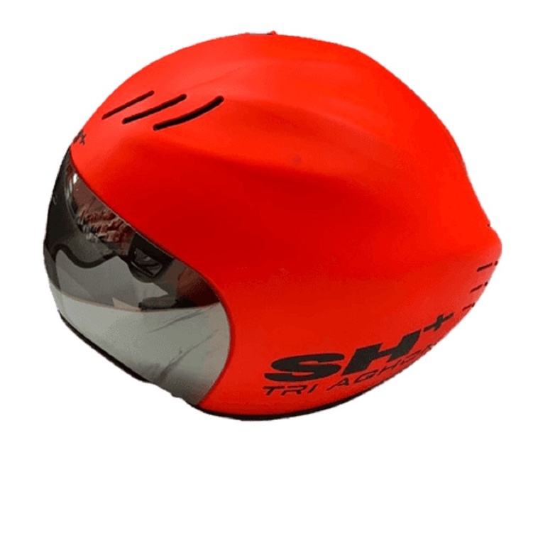 SH+空氣力學安全帽/計時帽 TRIAGHON 競賽款橘色-崇越單車休閒館