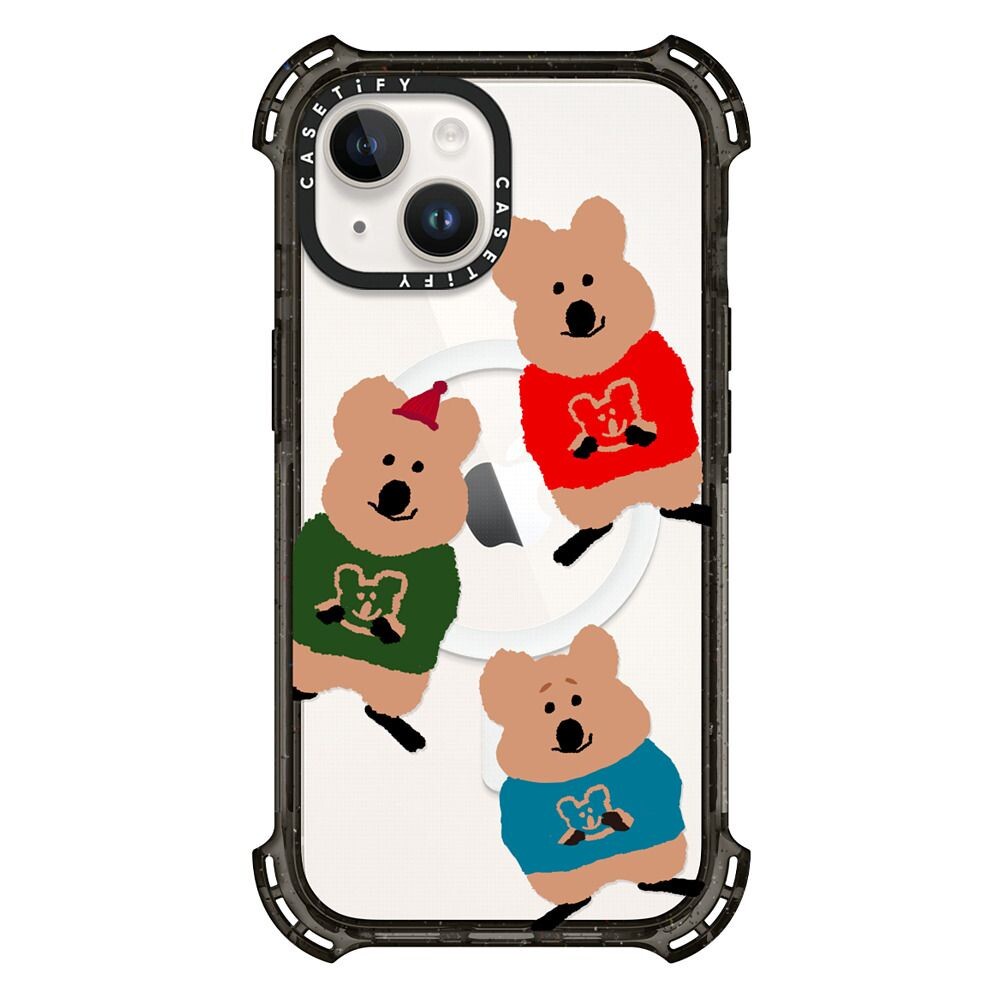 CASETiFY 保護殼 iPhone 15/15 Plus 短尾矮袋鼠三兄弟 Quokka Trio