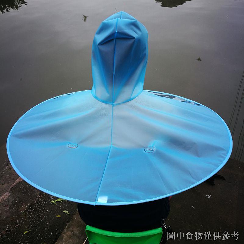 熱賣下殺 欣藝奇男士頭戴式成人雨傘帽垂釣裝備雨具斗篷摺疊透明釣魚傘雨帽