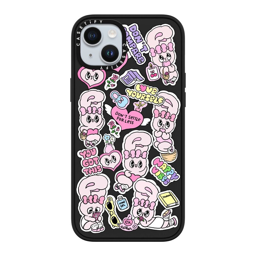 CASETiFY 保護殼 iPhone 15/15 Plus 艾絲樂粉紅兔 You Got This by Esther Kim