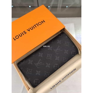 二手Louis Vuitton LV Brazza 錢夾 M61697黑花