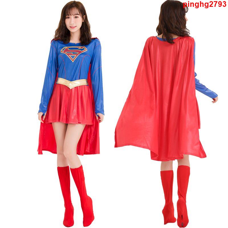 #好物熱銷#萬圣節超級英雄DC女超人cos服裝supergirl卡拉佐艾爾正義聯盟衣服