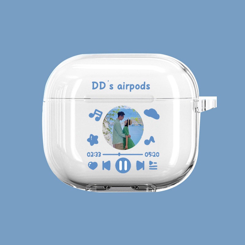 【客製化】AirPods保護套 訂製 airpods3保護套 創意 情侶照片文字訂製 適用蘋果2代Pro無線耳機軟殼