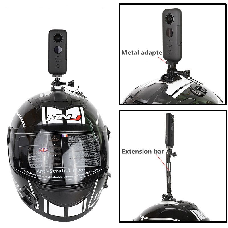 Motorcycle Helmet Top Mount Holder for Insta360 One R X Alum