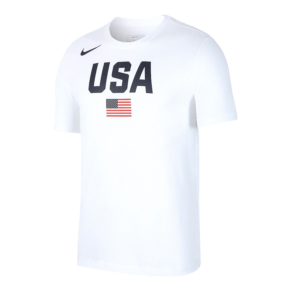 Nike AS USAB M NK Dry TEE Team SS 男 白色 日常 短T 短袖 AV4352-100