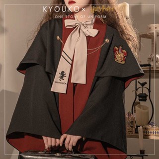💥哈利波特同款💥2023新款英倫JK制服精緻刺繡長短款斗篷022漢服正版原創 單斗篷女演出服cos
