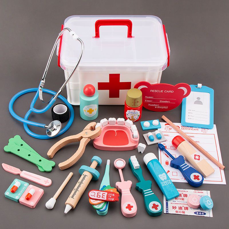 過家家醫生兒童玩具小醫生護士套裝男孩女孩聽診器打針扮演醫藥箱