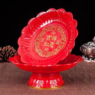 Offering plate auspicious wishful red fruit plate Buddhist t