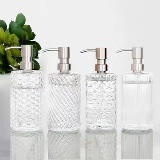Clear Sannitizer Replacement Bottle Glass Shampoo Shower Gel